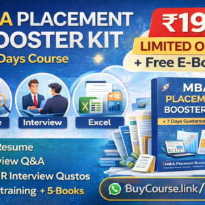MBA Placement Booster Kit + 7 Days Guidance Program
