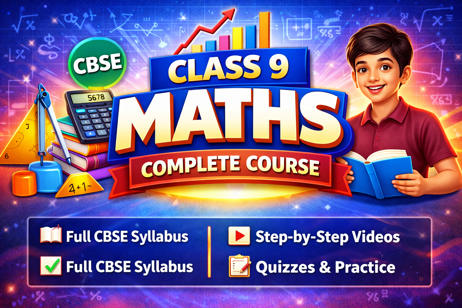 Class 9 Maths Complete Course | CBSE Foundation | Full Syllabus with Practice